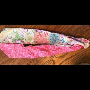 Coach reversible pony tail/purse scarf